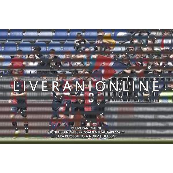 1-4-2023. Cagliari Calcio-F.C. Sudtirol AltoAdige. 30° giornata serie BKT 2022/2023, stadio Unipol Domus Cagliari. Foto Salvatore Moi/Aldo Liverani s.a.s. Nella foto: Gol ed esultanta in casa, del Cagliari Calcio contro F.C. Sudtirol Alto Adige allo stadio Unipol Domuis di Cagliari. Segna: Marco Mancosu Cagliari gol annullato ©MOI / AGENZIA ALDO LIVERANI SAS