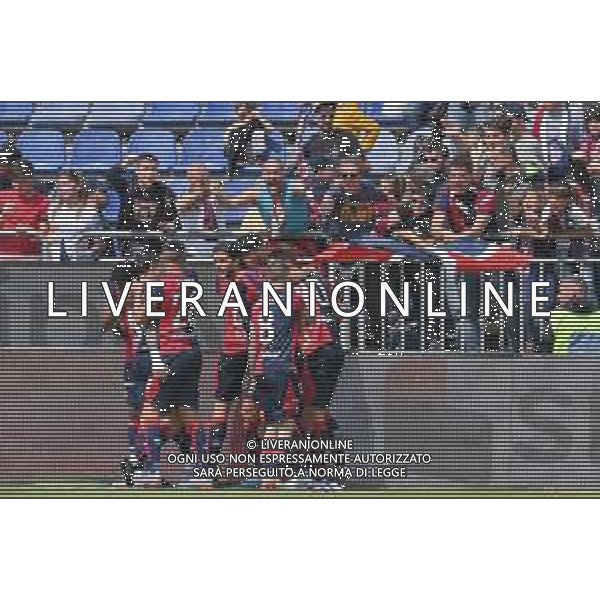 1-4-2023. Cagliari Calcio-F.C. Sudtirol AltoAdige. 30° giornata serie BKT 2022/2023, stadio Unipol Domus Cagliari. Foto Salvatore Moi/Aldo Liverani s.a.s. Nella foto: Gol ed esultanta in casa, del Cagliari Calcio contro F.C. Sudtirol Alto Adige allo stadio Unipol Domuis di Cagliari. Segna: Marco Mancosu Cagliari gol annullato ©MOI / AGENZIA ALDO LIVERANI SAS