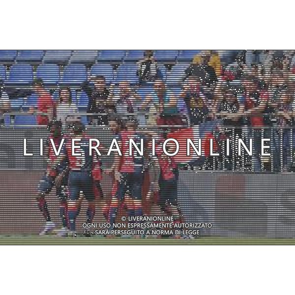 1-4-2023. Cagliari Calcio-F.C. Sudtirol AltoAdige. 30° giornata serie BKT 2022/2023, stadio Unipol Domus Cagliari. Foto Salvatore Moi/Aldo Liverani s.a.s. Nella foto: Gol ed esultanta in casa, del Cagliari Calcio contro F.C. Sudtirol Alto Adige allo stadio Unipol Domuis di Cagliari. Segna: Marco Mancosu Cagliari gol annullato ©MOI / AGENZIA ALDO LIVERANI SAS