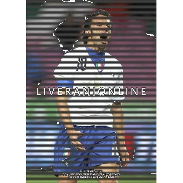 Ginevra 16/11/2005 Italia - Costa d\'Avorio amichevole nazionale nella foto la rabbia di alessandro del piero ph luzzani/agenzia aldo liverani