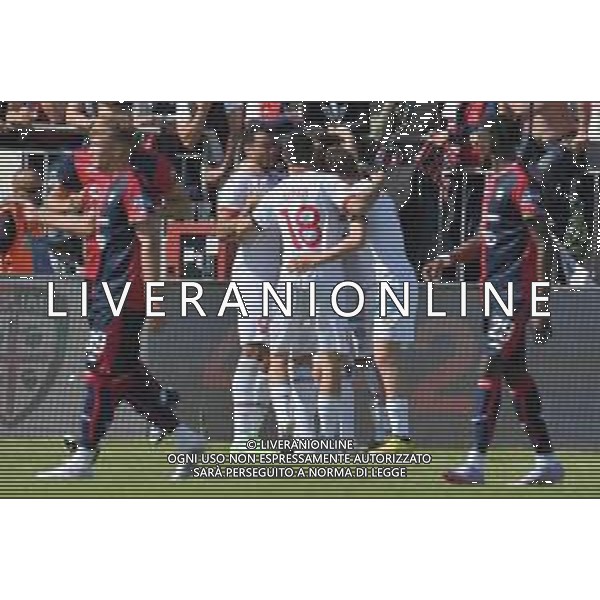 1-4-2023. Cagliari Calcio-F.C. Sudtirol AltoAdige. 30° giornata serie BKT 2022/2023, stadio Unipol Domus Cagliari. Foto Salvatore Moi/Aldo Liverani s.a.s. Nella foto: Gol ed esultanta in trasferta, del F.C. Sudtirol Alto Adige contro Cagliari Calcio allo stadio Unipol Domuis di Cagliari. Segna: Joaquin Larrivey su rigore ©MOI SALVATORE / AGENZIA ALDO LIVERANI SAS