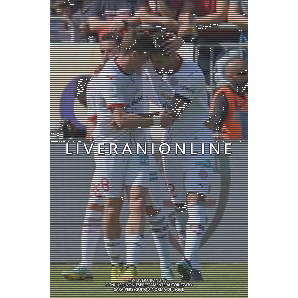 1-4-2023. Cagliari Calcio-F.C. Sudtirol AltoAdige. 30° giornata serie BKT 2022/2023, stadio Unipol Domus Cagliari. Foto Salvatore Moi/Aldo Liverani s.a.s. Nella foto: Gol ed esultanta in trasferta, del F.C. Sudtirol Alto Adige contro Cagliari Calcio allo stadio Unipol Domuis di Cagliari. Segna: Joaquin Larrivey su rigore ©MOI SALVATORE / AGENZIA ALDO LIVERANI SAS