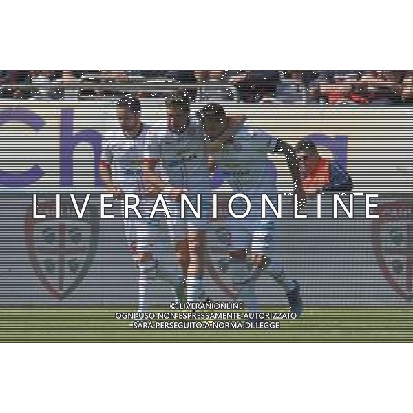 1-4-2023. Cagliari Calcio-F.C. Sudtirol AltoAdige. 30° giornata serie BKT 2022/2023, stadio Unipol Domus Cagliari. Foto Salvatore Moi/Aldo Liverani s.a.s. Nella foto: Gol ed esultanta in trasferta, del F.C. Sudtirol Alto Adige contro Cagliari Calcio allo stadio Unipol Domuis di Cagliari. Segna:Joaquin Larrivey su rigore ©MOI SALVATORE / AGENZIA ALDO LIVERANI SAS