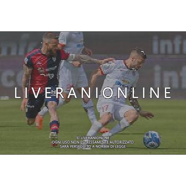 1-4-2023. Cagliari Calcio-F.C. Sudtirol AltoAdige. 30° giornata serie BKT 2022/2023, stadio Unipol Domus Cagliari. Foto Salvatore Moi/Aldo Liverani s.a.s. Nella foto:Nahitan Nandez Cagliari, Daniele Casiraghi Sudtirol ©MOI SALVATORE / AGENZIA ALDO LIVERANI SAS