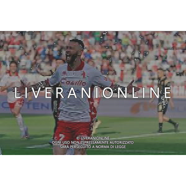 Esultanza - Mirco Antenucci (SSC Bari) celebrates after scoring a goal during the Italian soccer Serie B match SSC Bari vs Benevento Calcio on April 1, 2023 at the San Nicola stadium in Bari, Italy. Photo by Emmanuele Mastrodonato/ag. Aldo Liverani sas / AGENZIA ALDO LIVERANI SAS
