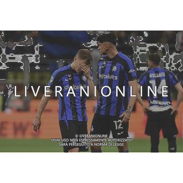 delusione Nicolo\' Barella (Inter) e Raoul Bellanova (Inter) Inter vs Fiorentina Milano 01-04-2023 Stadio Giuseppe Meazza - San Siro Campionato Serie A TIM - 28a giornata foto Roberto Garavaglia/ag. Aldo Liverani sas/AGENZIA ALDO LIVERANI SAS