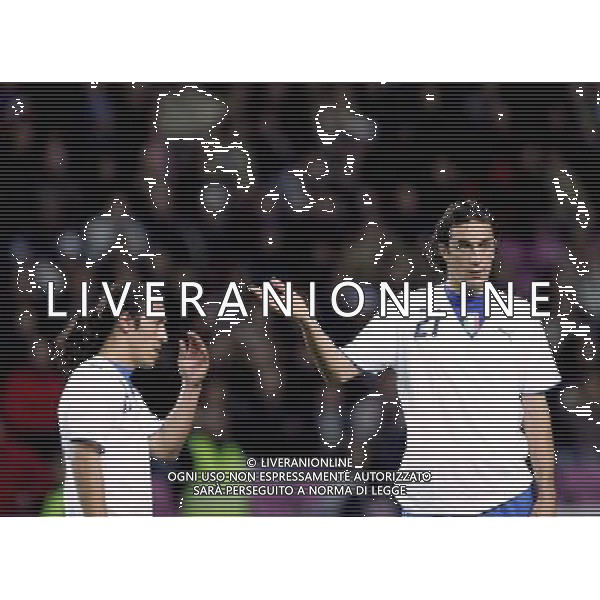 Ginevra 16/11/2005 Italia - Costa d\'Avorio amichevole nazionale nella foto luca toni e camoranesi mauro german ph andry/agenzia aldo liverani