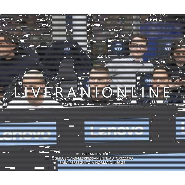 milan skriniar, federico dimarco e hakan calhanoglu in tribuna - INTER vs FIORENTINA Campionato Calcio Serie A TIM 01.04.2023 ©PAOLO GIAMPIETRI / AGENZIA ALDO LIVERANI SAS
