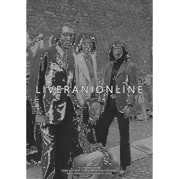 RETROSPETTIVA \'EQUIPE 84\' COMPLESSO MUSICALE NELLA FOTO VICTOR SOGLIANI, MAURIZIO MANDELLI, FRANCO CECCARELLI E MIKE SHEPSTONE COMPONENTI DEL GRUPPO DEL 1970 ©Archivio Giovanni Liverani / AGENZIA ALDO LIVERANI SAS