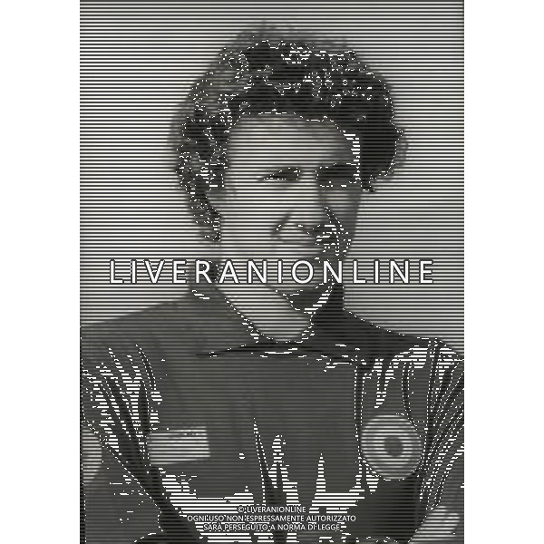 RETROSPETTIVA FRANCO TANCREDI CALCIATORE NELLA FOTO FRANCO TANCREDI NELL\'ANNO 1980-1981 CON LA MAGLIA DELLA ROMA CALCIO AG ALDO LIVERANI SAS