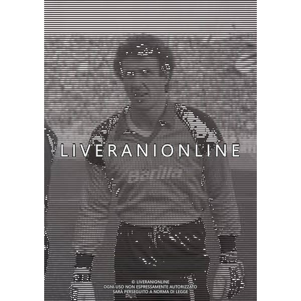 RETROSPETTIVA FRANCO TANCREDI CALCIATORE NELLA FOTO FRANCO TANCREDI NELL\'ANNO 1982-1983 CON LA MAGLIA DELLA ROMA CALCIO AG ALDO LIVERANI SAS