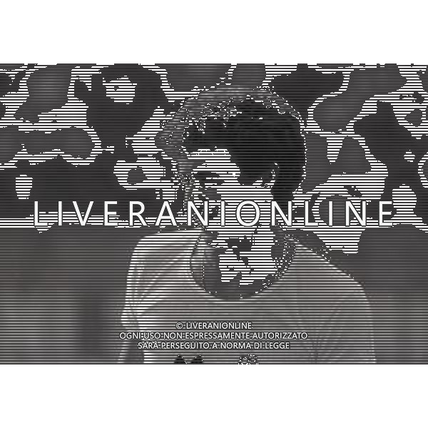 RETROSPETTIVA FRANCO TANCREDI CALCIATORE NELLA FOTO FRANCO TANCREDI NELL\'ANNO 1983-1984 CON LA MAGLIA DELLA ROMA CALCIOIN ALLENAMENTO AG ALDO LIVERANI SAS 