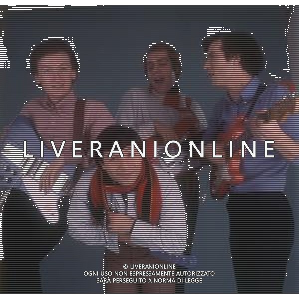 RETROSPETTIVA DEL COMPLESSO MUSICALE \'EQUIPE 84\' NELLA FOTO VICTOR SOGLIANI, ALFIO CANTARELLA, FRANCO CECCARELLI E MAURIZIO VANDELLI COMPONENTI DEL GRUPPO ANNI \'60 ©Archivio Giovanni Liverani / AGENZIA ALDO LIVERANI SAS