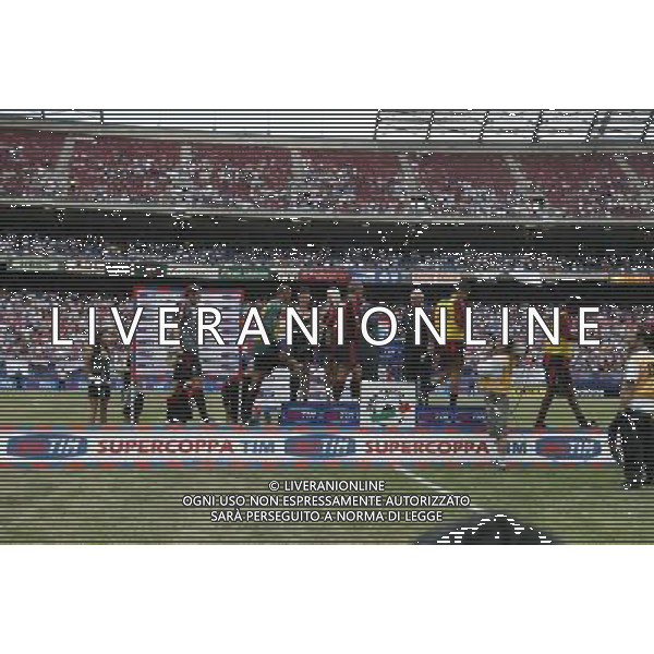 NEW YORK 3/08/2003 SUPERCOPPA ITALIANA NELLA FOTO PREMIAZIONE MILAN CALCIO FOTO ALDO LIVERANI