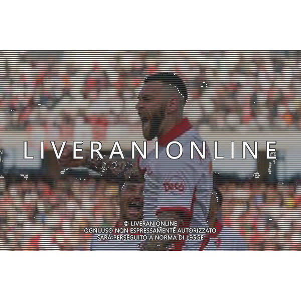 Mirco Antenucci (SSC Bari) celebrates after scoring a goal during the Italian soccer Serie B match SSC Bari vs Benevento Calcio on April 1, 2023 at the San Nicola stadium in Bari, Italy. Photo by Emmanuele Mastrodonato/ag. Aldo Liverani sas