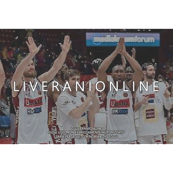 © TVRG esultanza finale Venezia EA7 Emporio Armani Milano vs Umana Reyer Venezia Assago (MI) 02-04-2023 Mediolanum Forum Campionato Serie A UnipolSai - 24a giornata foto Roberto Garavaglia/ag. Aldo Liverani sas/ AGENZIA ALDO LIVERANI SAS