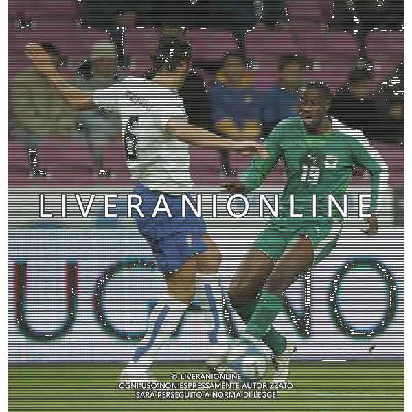 Ginevra 15 novembre 2005 Italia - Costa D\'Avorio amichevole nella foto: Yaya Toure\' e Materazzi Marco foto Andry / Ag. Aldo Liverani