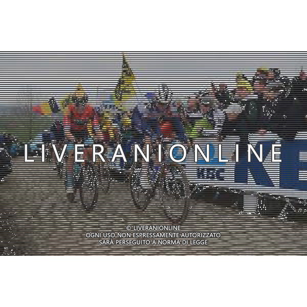 02-04-2023 Tour Des Flandres; 2023, Soudal - Quickstep; Asgreen, Kasper; Wright, Fred; Paterberg; ©SIROTTI / AGENZIA ALDO LIVERANI SAS