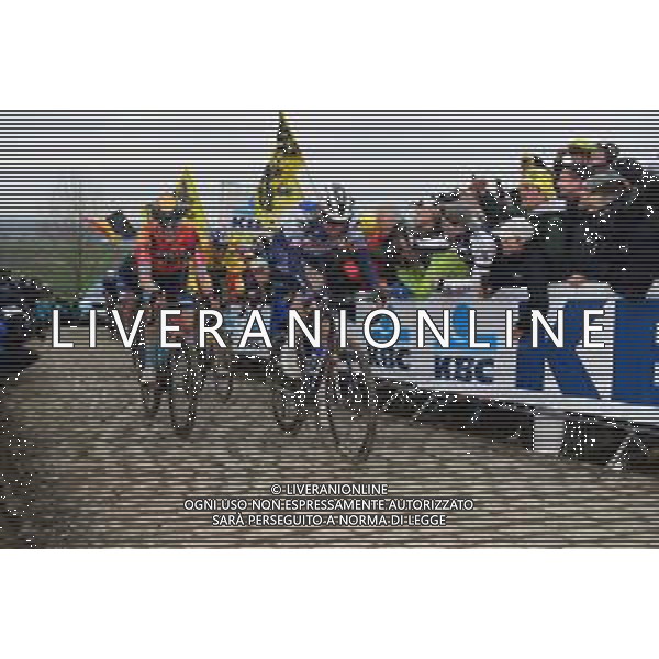 02-04-2023 Tour Des Flandres; 2023, Soudal - Quickstep; Asgreen, Kasper; Wright, Fred; Paterberg; ©SIROTTI / AGENZIA ALDO LIVERANI SAS