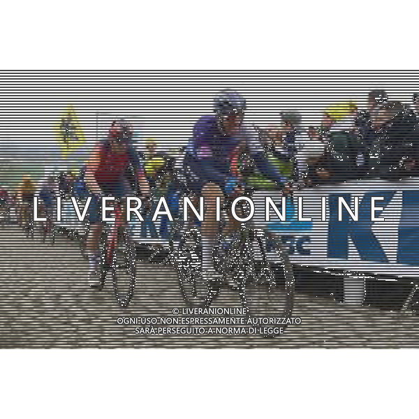 02-04-2023 Tour Des Flandres; 2023, Israel - Premier Tech; Vanmarcke, Sep; Paterberg; ©SIROTTI / AGENZIA ALDO LIVERANI SAS