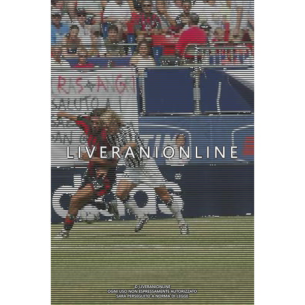 NEW YORK 3/08/2003 SUPERCOPPA ITALIANA NELLA FOTO NEDVED PAVEL-PAOLO MALDINI FOTO ALDO LIVERANI