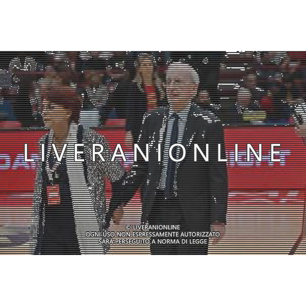 © TVRG Dan Peterson e la moglie Laura EA7 Emporio Armani Milano vs Umana Reyer Venezia Assago (MI) 02-04-2023 Mediolanum Forum Campionato Serie A UnipolSai - 24a giornata foto Roberto Garavaglia/ag. Aldo Liverani sas/ AGENZIA ALDO LIVERANI SAS
