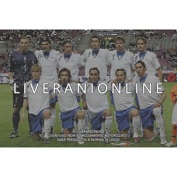 Ginevra (CH) 15-11-2005 amichevole nazionale italiana calcio italia-costa d\' avorio 1:1 nella foto la formazione italiana ph marco luzzani /ag aldo liverani s.a.s.
