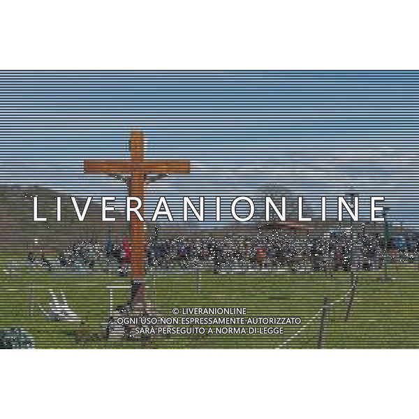 SANTUARIO TREVIGNANO ROMANO ATTESA DELLA PRESUNTA VEGGENTE GISELLA CARDIA PER L\'APPARIZIONE E MESSAGGIO DELLA MADONNA CHE PIANGE, 03.04.2023 NELLAA FOTO I PELLEGRINI ©GIANDOMENICO SALE / AGENZIA ALDO LIVERANI SAS