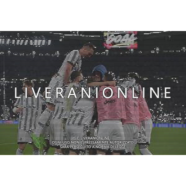 Torino 04.04.2023 Allianz Stadium © Manuela Viganti/Agenzia Aldo Liverani Juventus vs Inter Coppa Italia Frecciarossa 2022/2023 Semifinale Andata Nella foto: esultanza juventus dopo il gol di juan cuadrado ©AGENZIA ALDO LIVERANI SAS