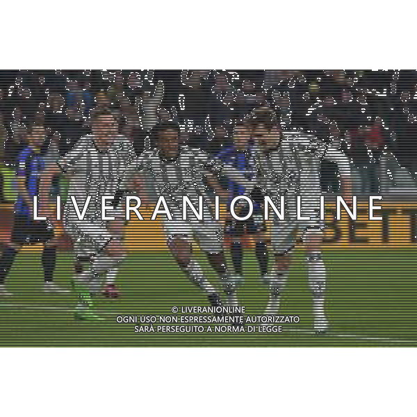 Torino 04.04.2023 Allianz Stadium © Manuela Viganti/Agenzia Aldo Liverani Juventus vs Inter Coppa Italia Frecciarossa 2022/2023 Semifinale Andata Nella foto: esultanza juventus dopo il gol di juan cuadrado ©AGENZIA ALDO LIVERANI SAS
