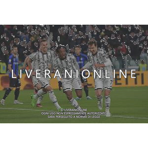 Torino 04.04.2023 Allianz Stadium © Manuela Viganti/Agenzia Aldo Liverani Juventus vs Inter Coppa Italia Frecciarossa 2022/2023 Semifinale Andata Nella foto: esultanza juventus dopo il gol di juan cuadrado ©AGENZIA ALDO LIVERANI SAS