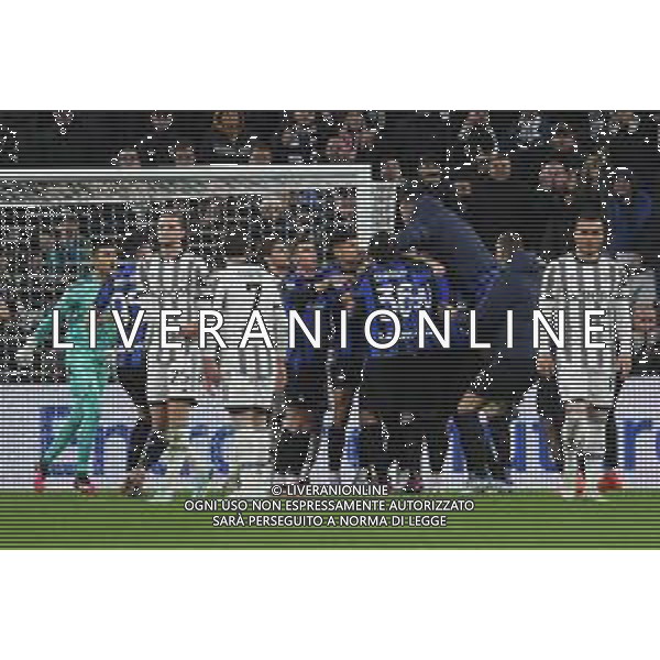 Torino 04.04.2023 Allianz Stadium © Manuela Viganti/Agenzia Aldo Liverani Juventus vs Inter Coppa Italia Frecciarossa 2022/2023 Semifinale Andata Nella foto: esultanza inter dopo gol romelu lukaku delusione juventus ©AGENZIA ALDO LIVERANI SAS