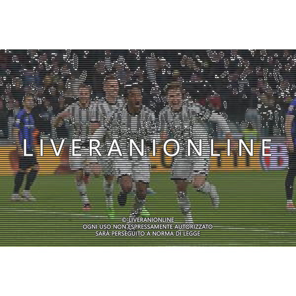 Torino 04.04.2023 Allianz Stadium © Manuela Viganti/Agenzia Aldo Liverani Juventus vs Inter Coppa Italia Frecciarossa 2022/2023 Semifinale Andata Nella foto: esultanza juan cuadrado dopo il gol