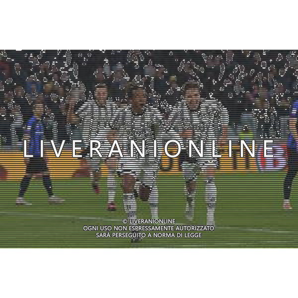 Torino 04.04.2023 Allianz Stadium © Manuela Viganti/Agenzia Aldo Liverani Juventus vs Inter Coppa Italia Frecciarossa 2022/2023 Semifinale Andata Nella foto: esultanza juan cuadrado dopo il gol