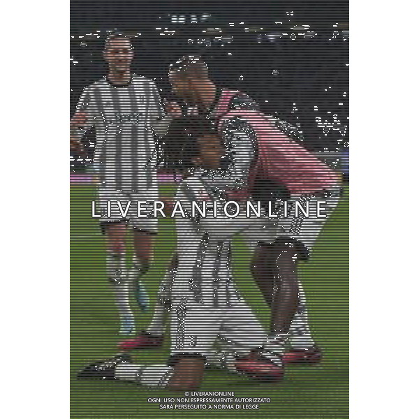 Torino 04.04.2023 Allianz Stadium © Manuela Viganti/Agenzia Aldo Liverani Juventus vs Inter Coppa Italia Frecciarossa 2022/2023 Semifinale Andata Nella foto: esultanza juventus dopo il gol di juan cuadrado