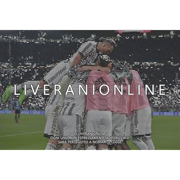 Torino 04.04.2023 Allianz Stadium © Manuela Viganti/Agenzia Aldo Liverani Juventus vs Inter Coppa Italia Frecciarossa 2022/2023 Semifinale Andata Nella foto: esultanza juventus dopo il gol di juan cuadrado