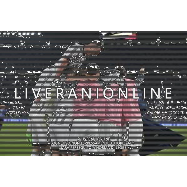 Torino 04.04.2023 Allianz Stadium © Manuela Viganti/Agenzia Aldo Liverani Juventus vs Inter Coppa Italia Frecciarossa 2022/2023 Semifinale Andata Nella foto: esultanza juventus dopo il gol di juan cuadrado