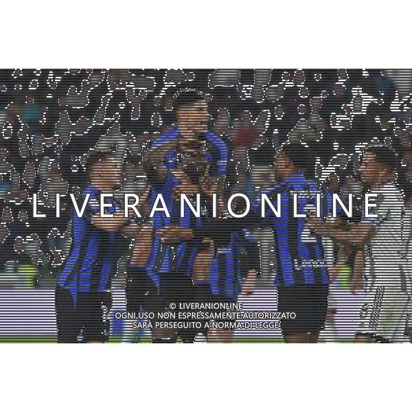 Torino 04.04.2023 Allianz Stadium © Manuela Viganti/Agenzia Aldo Liverani Juventus vs Inter Coppa Italia Frecciarossa 2022/2023 Semifinale Andata Nella foto: esultanza dell\'inter dopo il gol di romelu lukaku