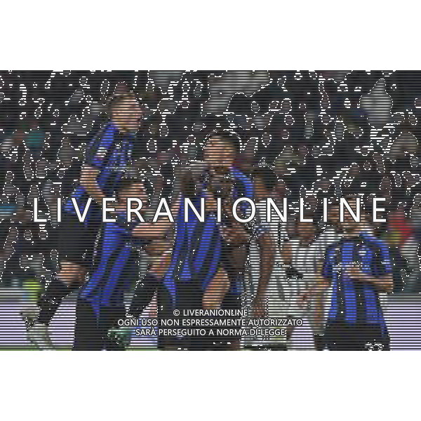 Torino 04.04.2023 Allianz Stadium © Manuela Viganti/Agenzia Aldo Liverani Juventus vs Inter Coppa Italia Frecciarossa 2022/2023 Semifinale Andata Nella foto: esultanza dell\'inter dopo il gol di romelu lukaku