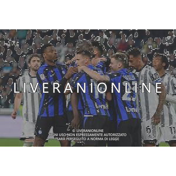 Torino 04.04.2023 Allianz Stadium © Manuela Viganti/Agenzia Aldo Liverani Juventus vs Inter Coppa Italia Frecciarossa 2022/2023 Semifinale Andata Nella foto: esultanza dell\'inter dopo il gol di romelu lukaku