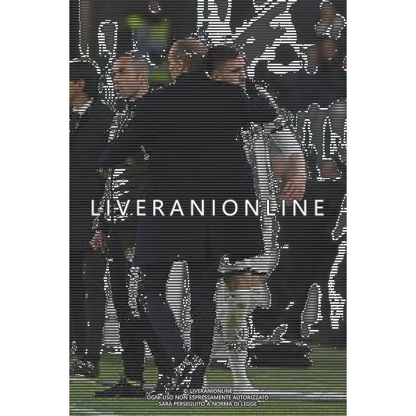 Torino 04.04.2023 Allianz Stadium © Manuela Viganti/Agenzia Aldo Liverani Juventus vs Inter Coppa Italia Frecciarossa 2022/2023 Semifinale Andata Nella foto: massimiliano allegri e dusan vlahovic