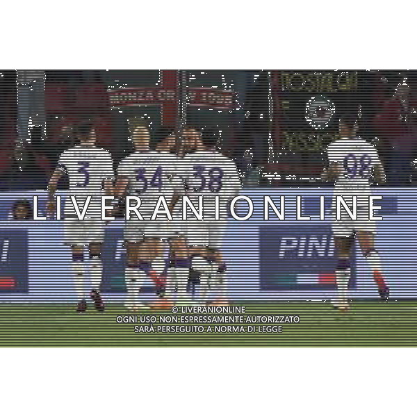 TVRG esultanza Fiorentina dopo il gol dell\'1 a 0 Cremonese vs Fiorentina Cremona 05-04-2023 Stadio Giovanni Zini Coppa Italia Frecciarossa - semifinali gara di andata foto Roberto Garavaglia/ag. Aldo Liverani sas / AGENZIA ALDO LIVERANI SAS