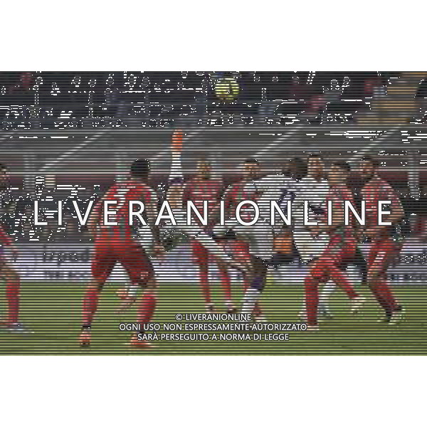 TVRG Arthur Mendonca Cabral (Fiorentina) prova il gol in rovesciata Cremonese vs Fiorentina Cremona 05-04-2023 Stadio Giovanni Zini Coppa Italia Frecciarossa - semifinali gara di andata foto Roberto Garavaglia/ag. Aldo Liverani sas / AGENZIA ALDO LIVERANI SAS
