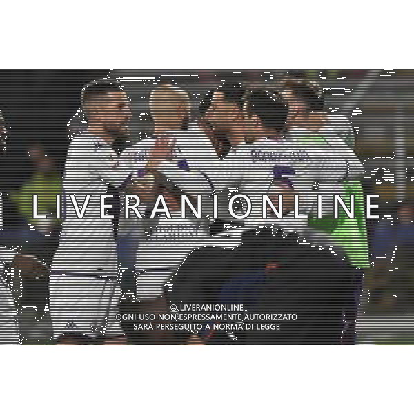 TVRG esultanza Fiorentina dopo il gol del 2 a 0 Cremonese vs Fiorentina Cremona 05-04-2023 Stadio Giovanni Zini Coppa Italia Frecciarossa - semifinali gara di andata foto Roberto Garavaglia/ag. Aldo Liverani sas / AGENZIA ALDO LIVERANI SAS