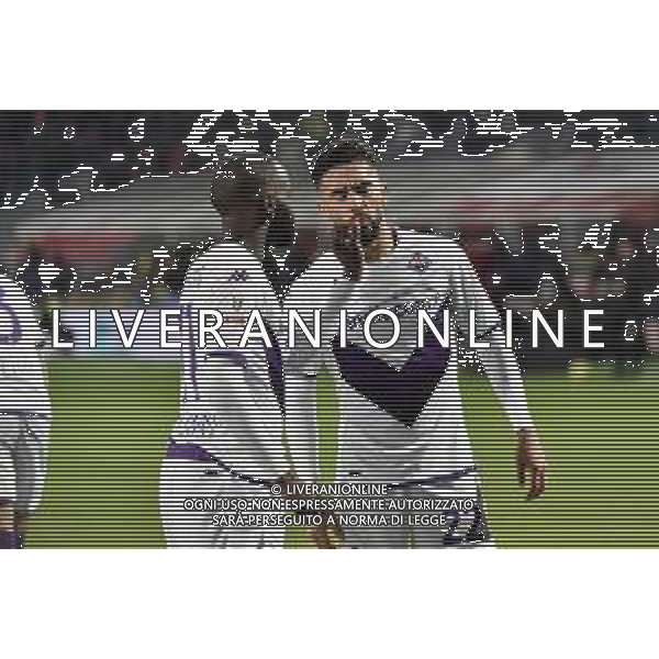 TVRG Jonathan Ikone\' (Fiorentina) e Nicolas Gonzalez (Fiorentina) esultano dopo il gol del 2 a 0 Cremonese vs Fiorentina Cremona 05-04-2023 Stadio Giovanni Zini Coppa Italia Frecciarossa - semifinali gara di andata foto Roberto Garavaglia/ag. Aldo Liverani sas / AGENZIA ALDO LIVERANI SAS