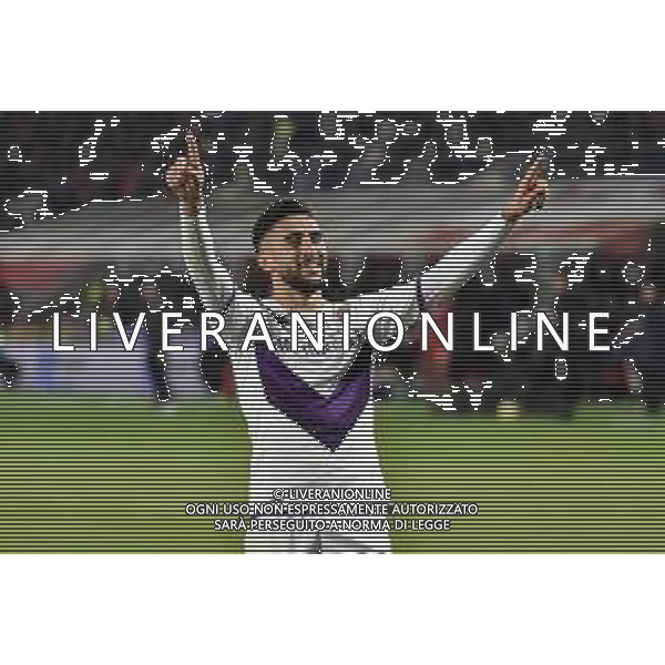 TVRG Nicolas Gonzalez (Fiorentina) esulta dopo il gol del 2 a 0 Cremonese vs Fiorentina Cremona 05-04-2023 Stadio Giovanni Zini Coppa Italia Frecciarossa - semifinali gara di andata foto Roberto Garavaglia/ag. Aldo Liverani sas / AGENZIA ALDO LIVERANI SAS