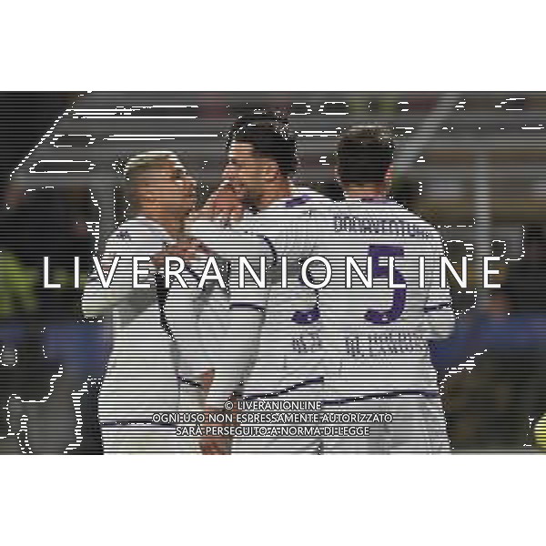 TVRG esultanza Fiorentina dopo il gol del 2 a 0 Cremonese vs Fiorentina Cremona 05-04-2023 Stadio Giovanni Zini Coppa Italia Frecciarossa - semifinali gara di andata foto Roberto Garavaglia/ag. Aldo Liverani sas / AGENZIA ALDO LIVERANI SAS