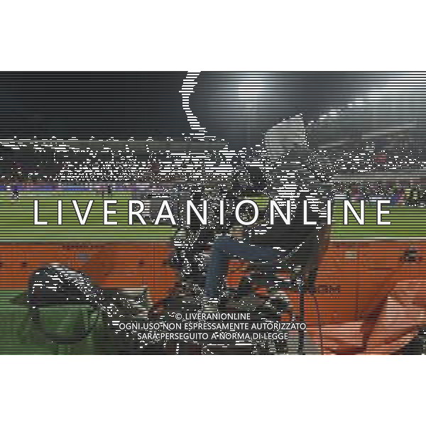 TVRG telecamera TV diritti televisivi Cremonese vs Fiorentina Cremona 05-04-2023 Stadio Giovanni Zini Coppa Italia Frecciarossa - semifinali gara di andata foto Roberto Garavaglia/ag. Aldo Liverani sas / AGENZIA ALDO LIVERANI SAS