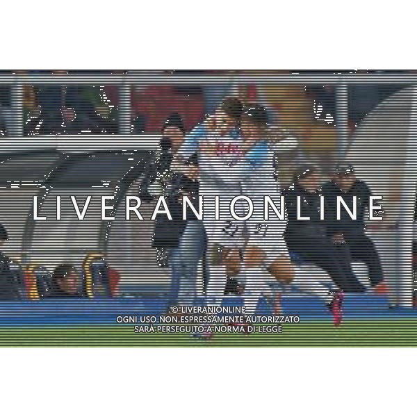 Giovanni Di Lorenzo (SSC Napoli) celebrates after scoring a goal with Giacomo Raspadori (SSC Napoli) during the Italian soccer Serie A match US Lecce vs SSC Napoli on April 7, 2023 at the Via del Mare stadium in Lecce, Italy. Photo by Emmanuele Mastrodonato/ag. Aldo Liverani sas / AGENZIA ALDO LIVERANI SAS