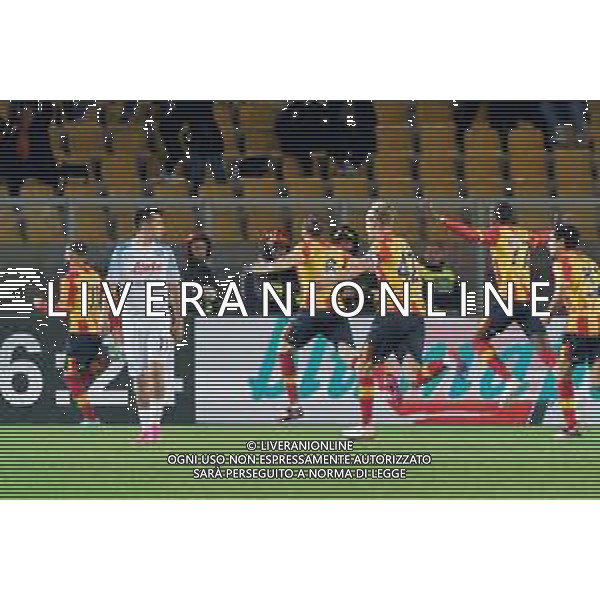Federico Di Francesco (US Lecce) celebrates after scoring a goal during the Italian soccer Serie A match US Lecce vs SSC Napoli on April 7, 2023 at the Via del Mare stadium in Lecce, Italy. Photo by Emmanuele Mastrodonato/ag. Aldo Liverani sas/ AGENZIA ALDO LIVERANI SAS